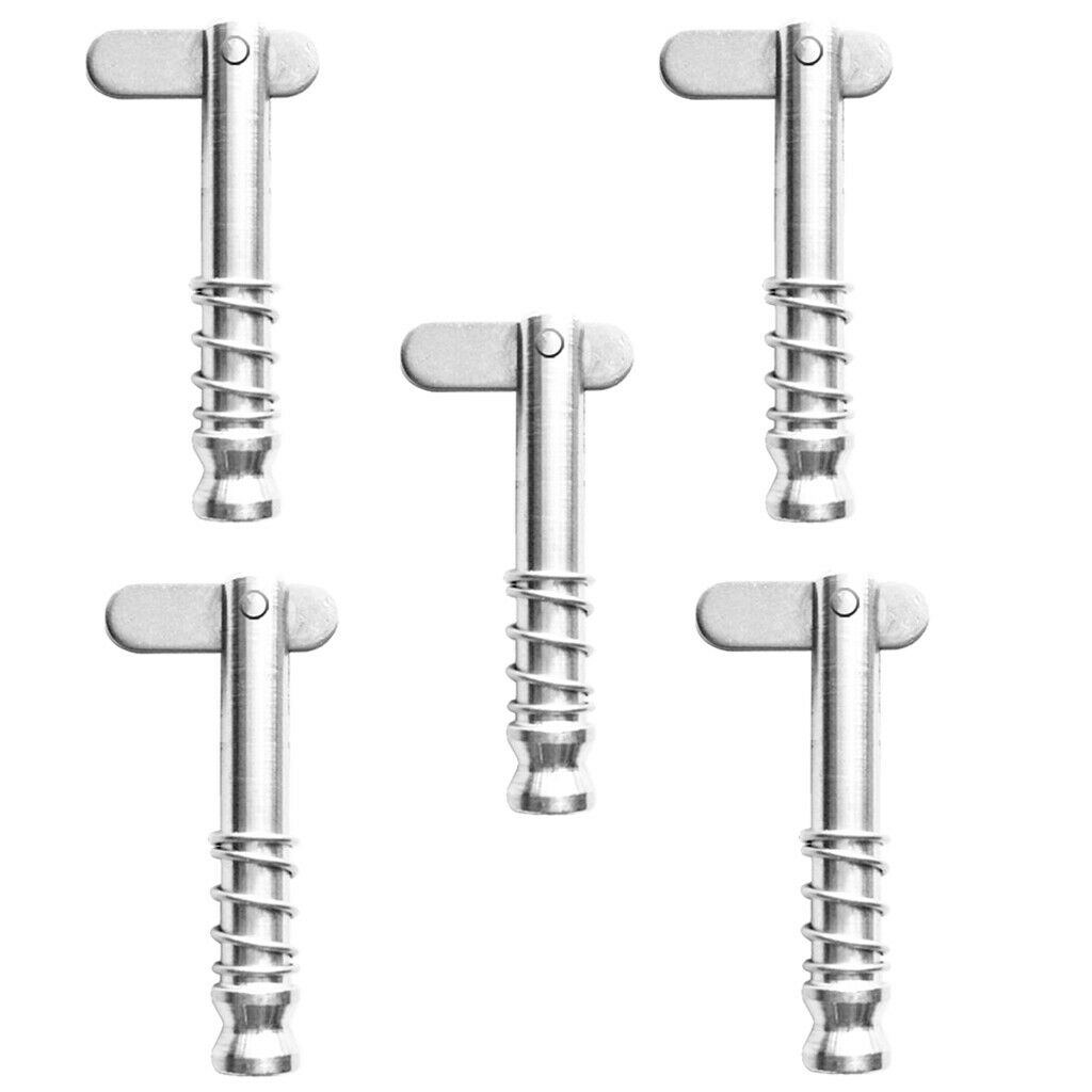 5 x Stainless Steel Spring Loaded Quick Release Pin for Boat Top Deck Hinge