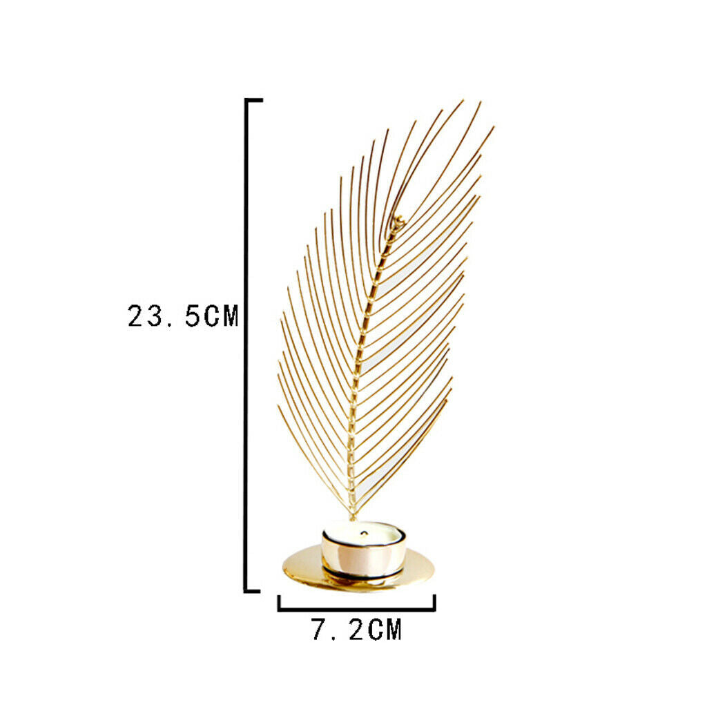 Feather Candle Holder Centerpiece for Party Home Decor Housewarming Gifts