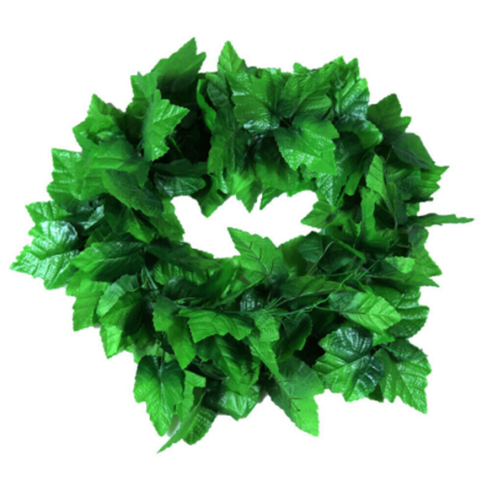 2pcs 220cm Simulation grape leaves Hanging Plants Home Kitchen Wall Decorations