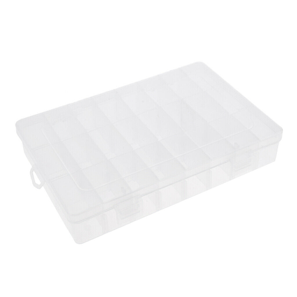52x Clear Plastic Organizer Container Storage Box for Nail Tip Jewelry Beads