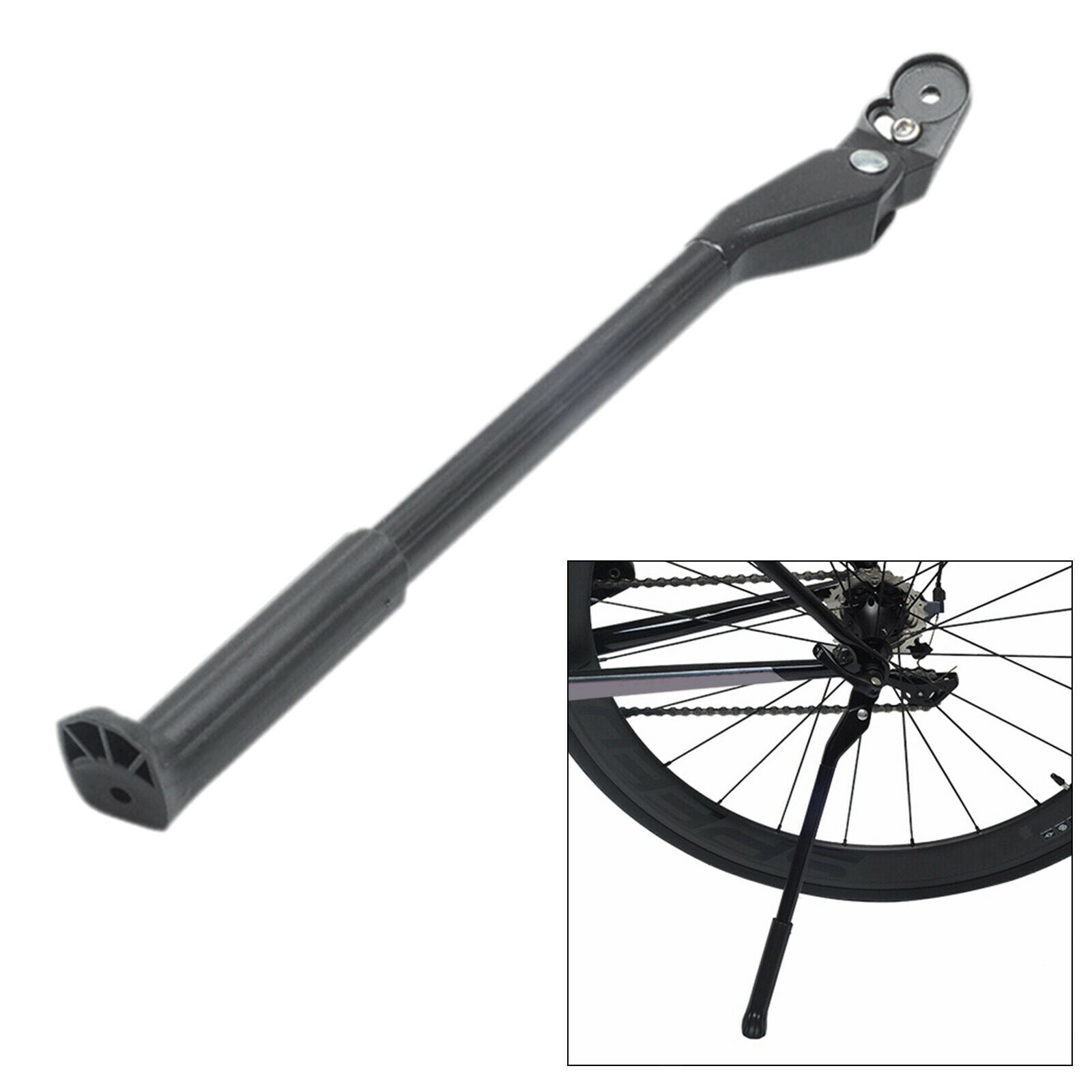 Bike Adjustable Kickstand 20" Road Bicycle Side Stand Foot Replacement Rack