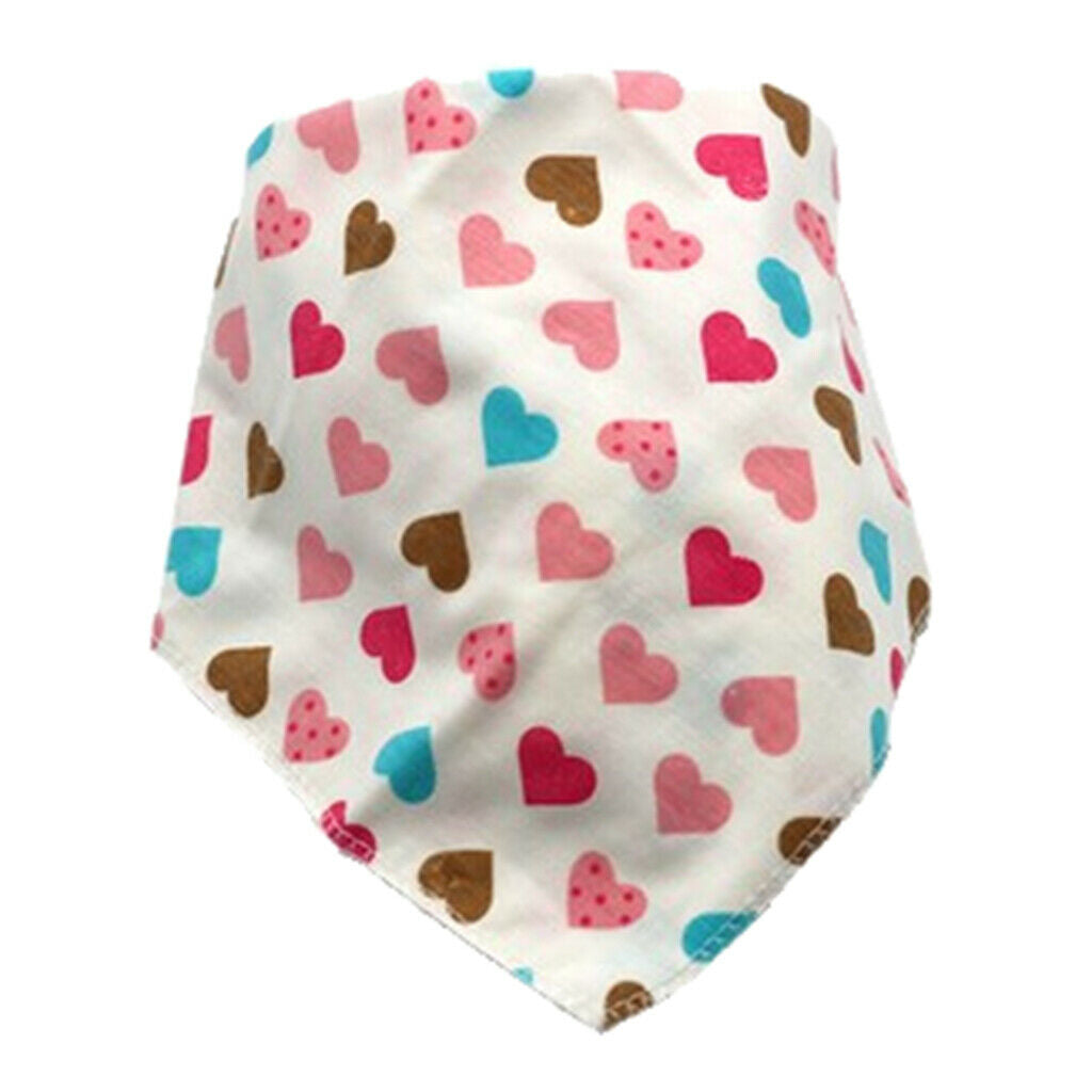 4pcs Adjustable Cartoon Triangle Baby Bibs Burp Cloths Drool Bibs for Scarf