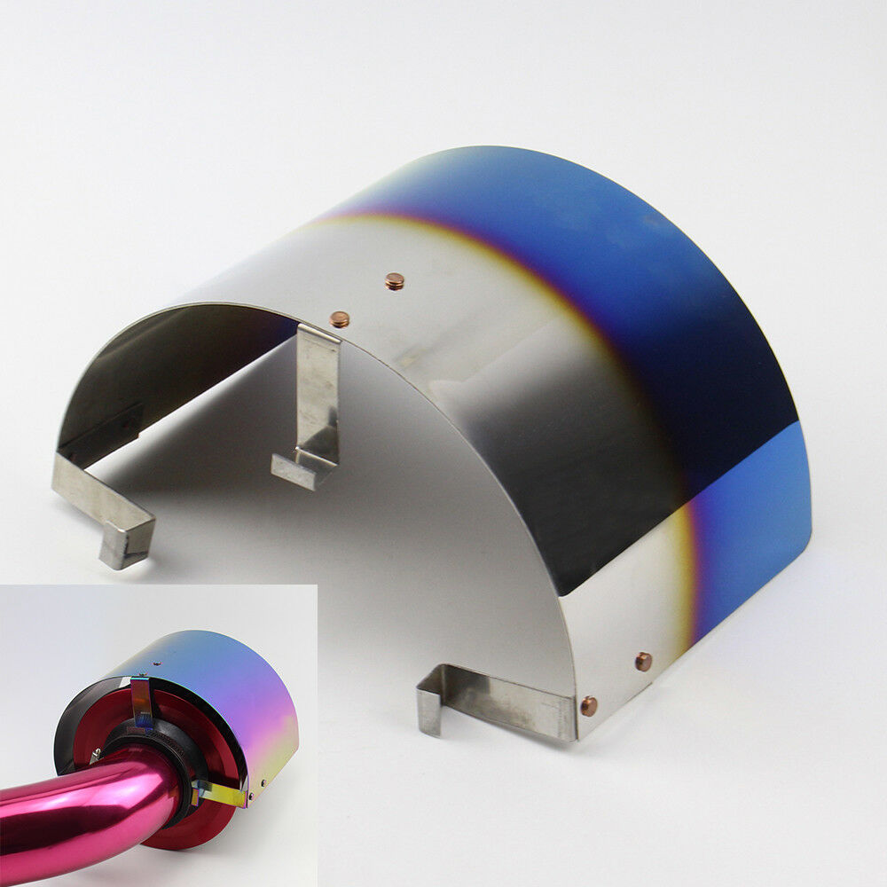 Titanium Blue Stainless Shields Heat Cover for Intake Filter Engine Compartment