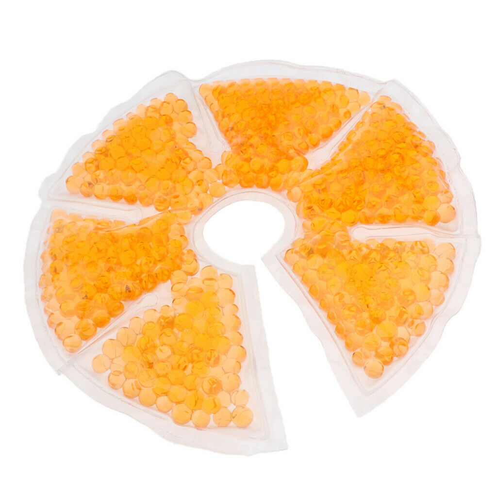 Reusable Breastfeeding Hot Cold Gel Ice Pack Pads For Nursing Mother Orange