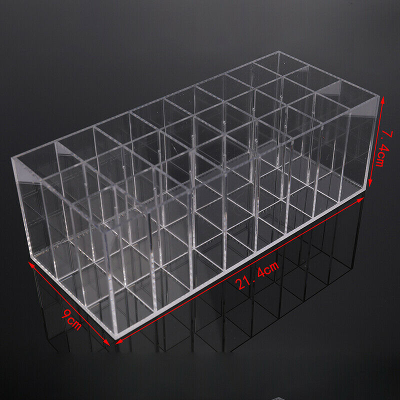 24 Lipstick Organizer Makeup Storage Box Cosmetics Rack Lip Gloss ContainerB IE