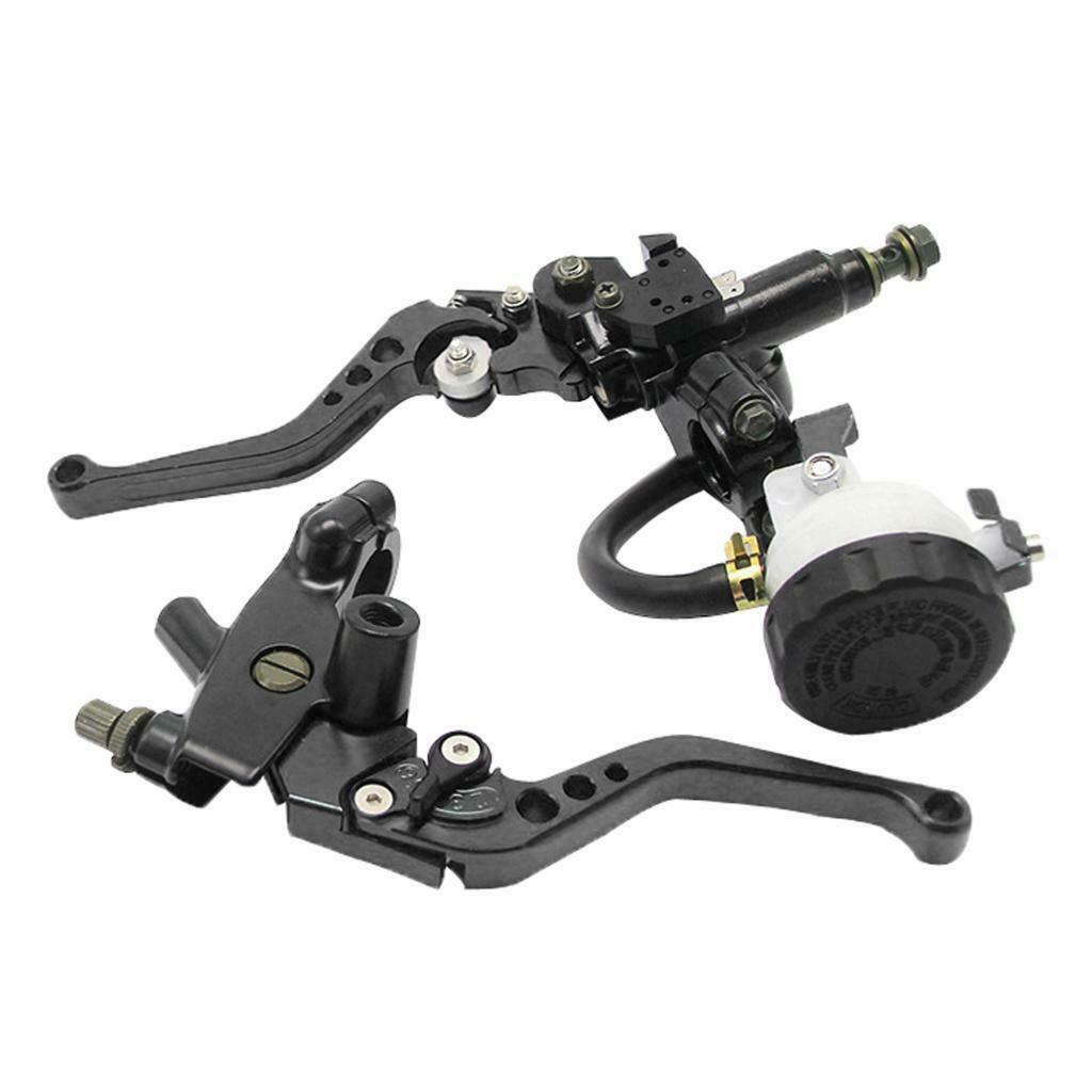 2Pack 7/8'' Front Brake Clutch Master Cylinder Lever Set Assembly Black New