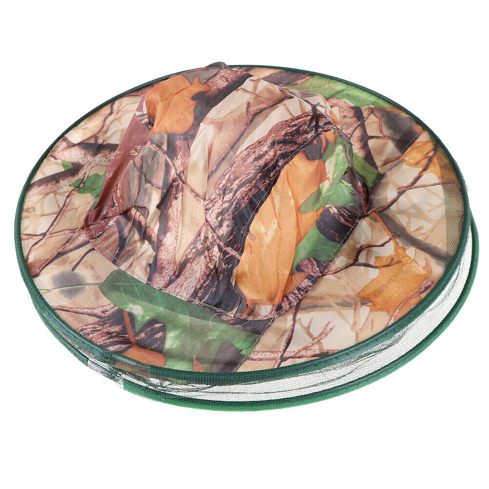 1PC Camouflage outdoor fishing hat mosquito net beekeeping  xJSJCA