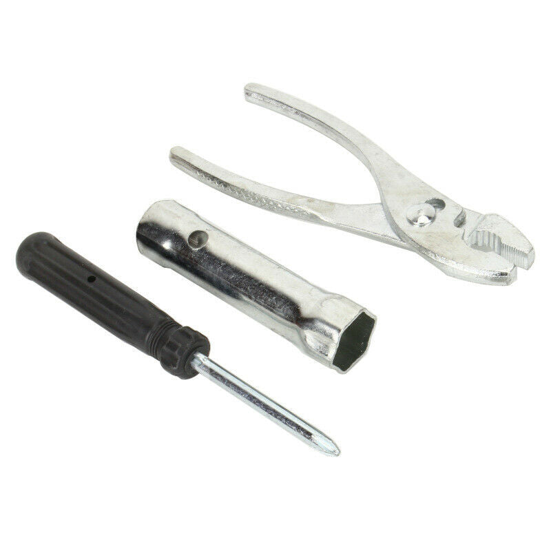 Motorcycle Car Kit Screwdriver Spanner Spark Plug Socket Tool Accessories w/ Bag