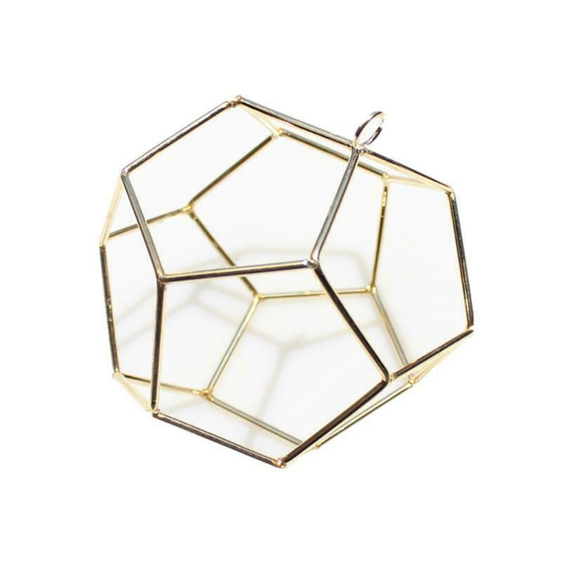 Geometric Football Shape Wall Hanging Air Plant Holer Metal Planter Display Rack
