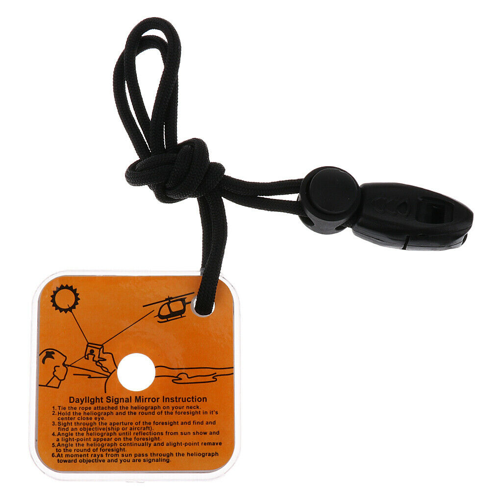 Practical  Reflective Signal Mirror With Whistle