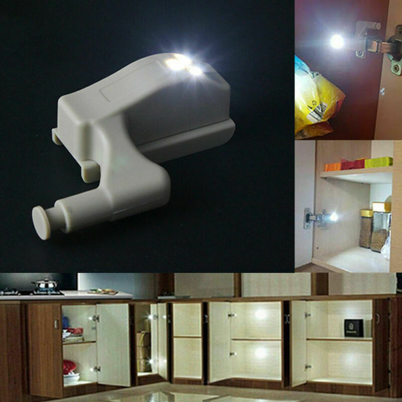 1X Cabinet Hinge LED Sensor Light For Wardrobe Cupboard Home Kitchen Door Closet
