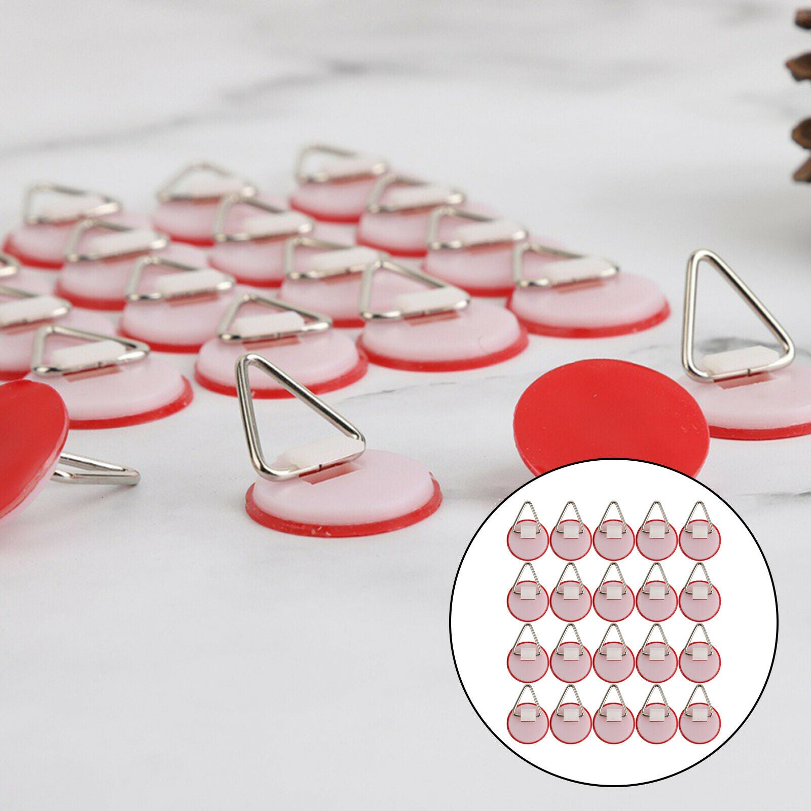 20 Pcs Adhesive Plate Hangers For Wall Disc Hanger Invisible Picture Holder