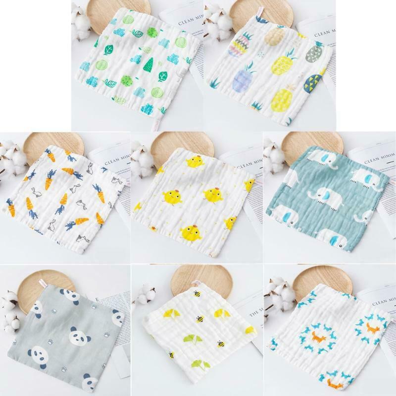 5pcs Muslin 6 layers Soft Cotton Baby Towels Face Towel Handkerchief Washcloth