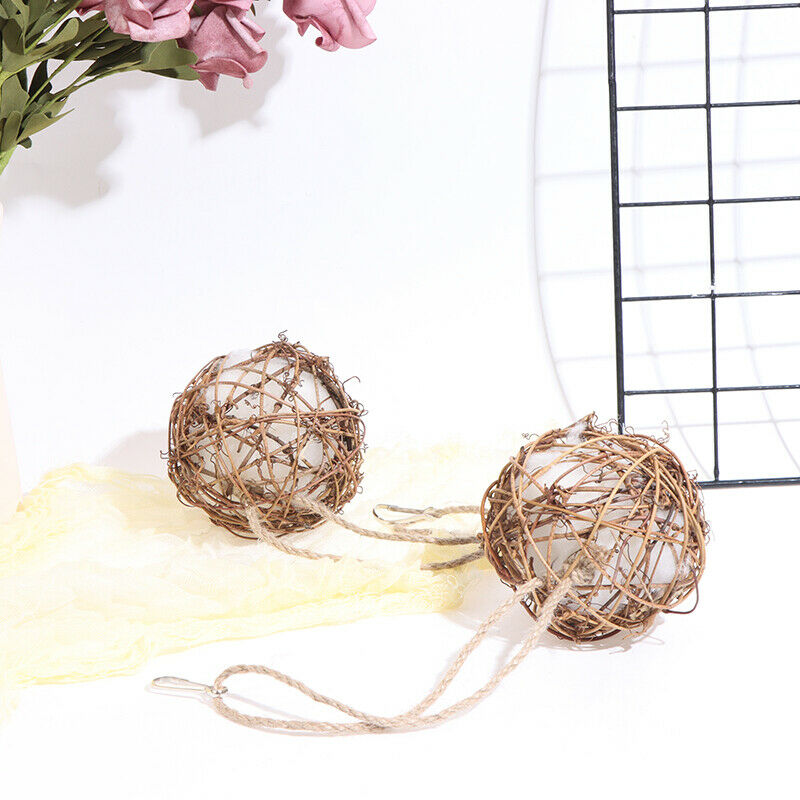 Hummingbird Nesting House Birds Hand-woven Rattan Globe Bird Parrot with .l8