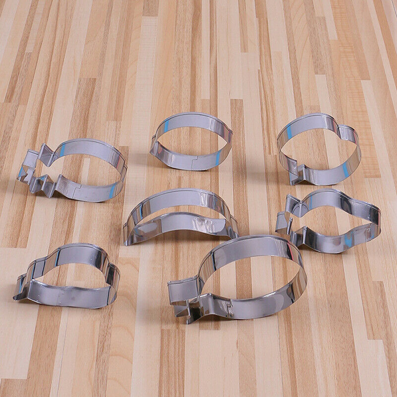 7Pcs/Set Stainless Steel Fruit Shaped Cookie Baking Mould DIY making Cake.l8