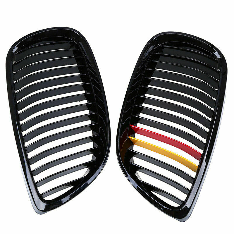 For BMW E90 E92 E93 M3 328i 335i Front Bumper Kidney Grille Grill Glossy Black