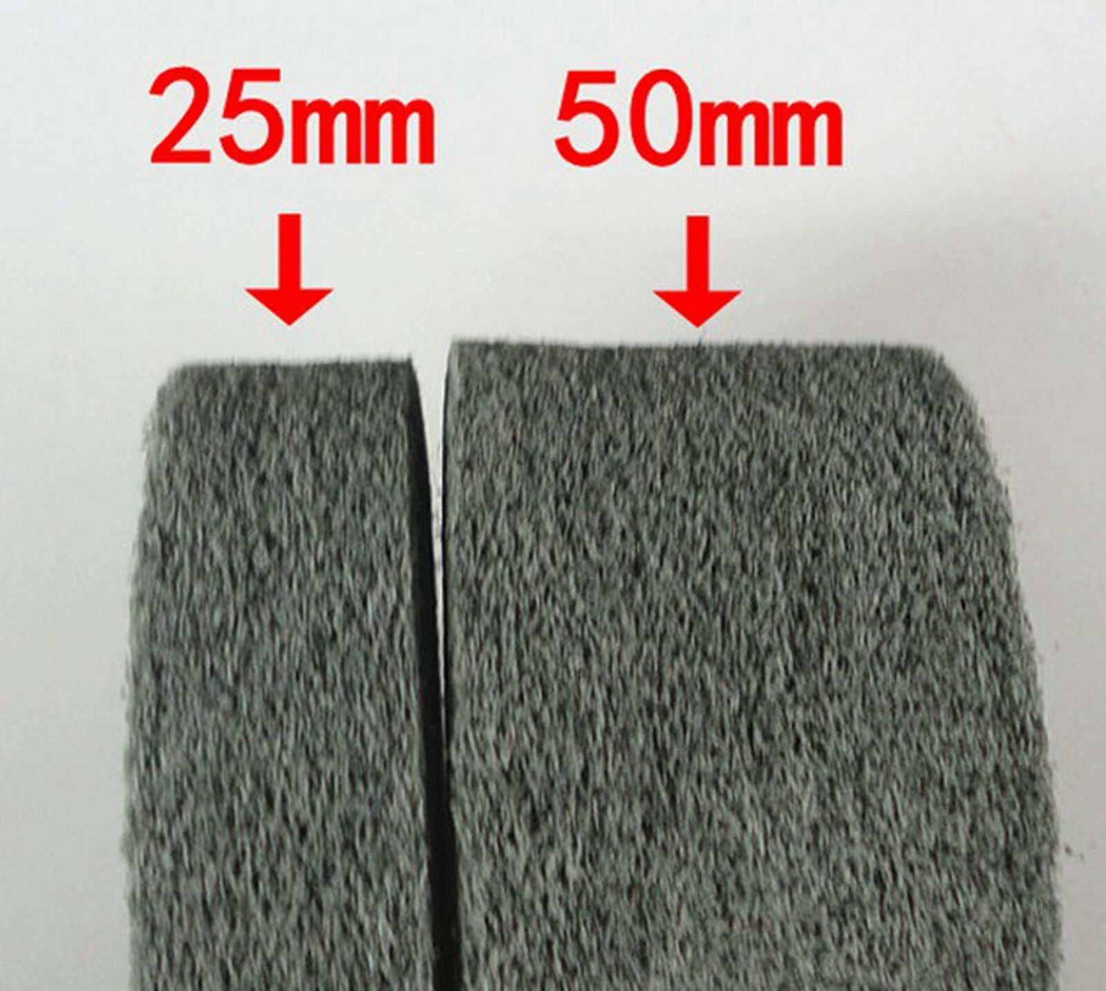 Dark Grey 7P Fiber Polishing Buffing Wheel 180# Grit Nylon Abrasive (200*50)mm