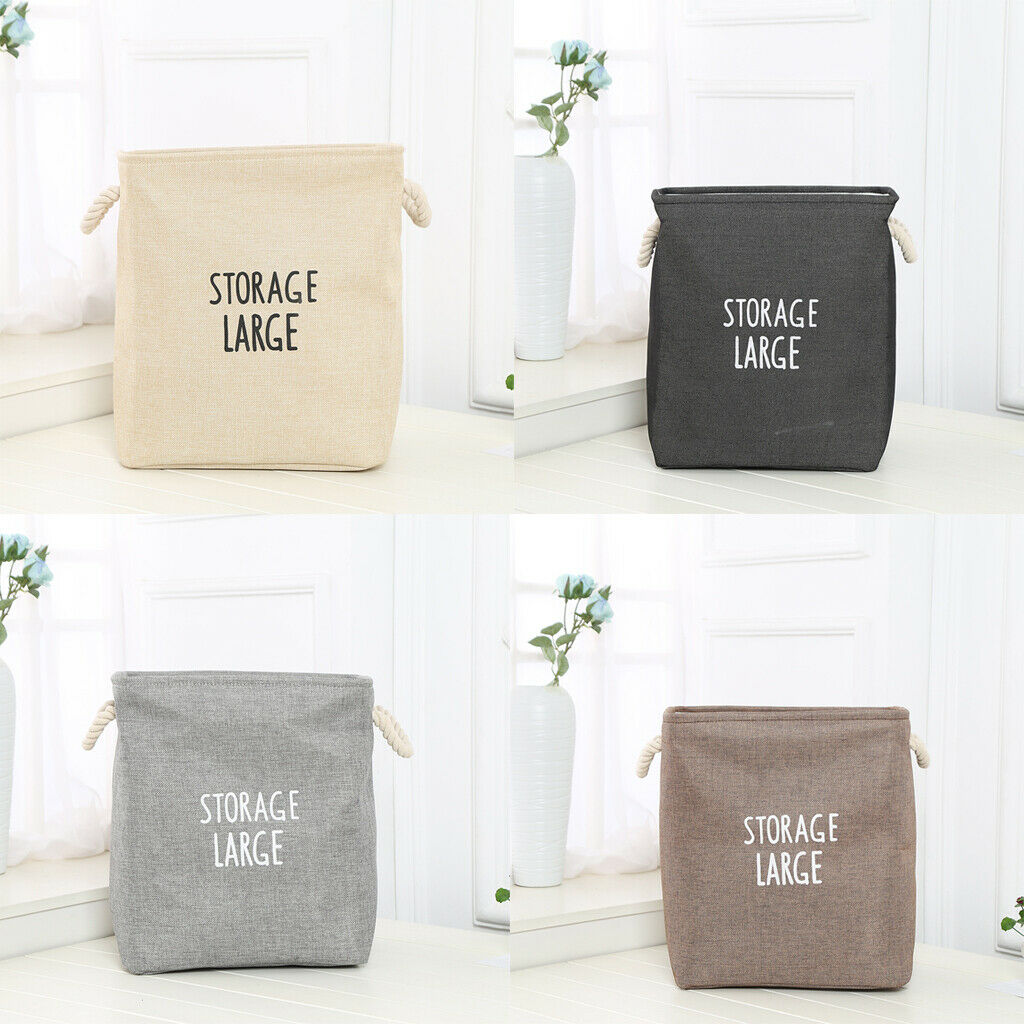 Fabric Storage Basket Bin 40x33x43cm Large Organization Storage Cube Grey