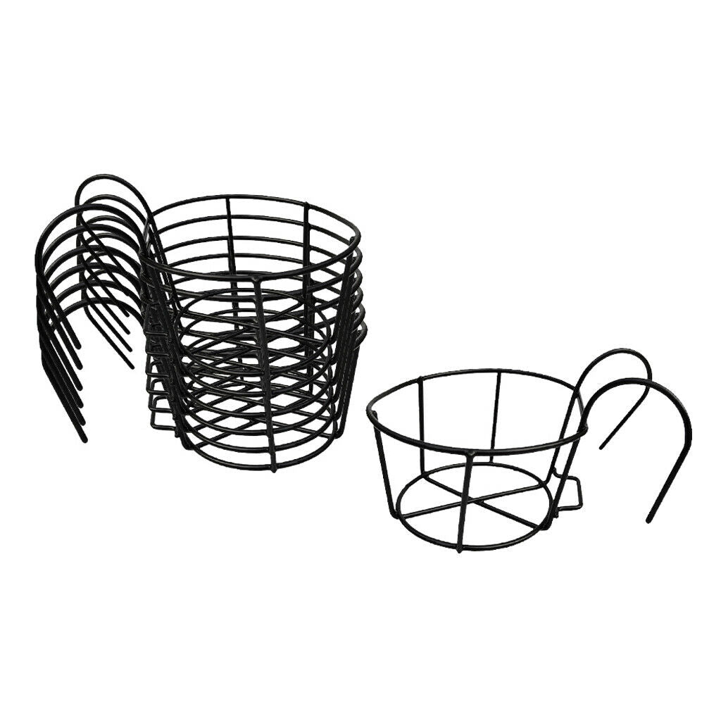 7Pieces Hanging Rail Flowerpot Holder Plant Hanger Planter Pot Container