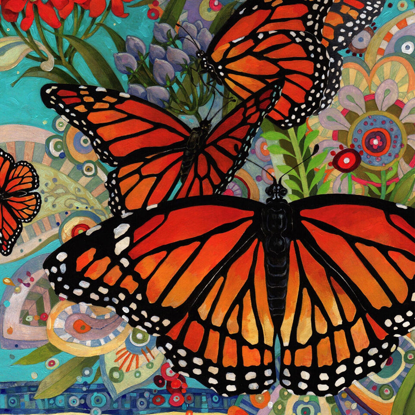 Toland Monarch Madness 12.5 x 18 Colorful Spring Butterfly Flower Garden Flag