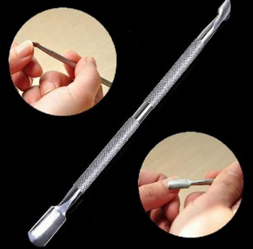Protable Cuticle Nail Pusher Spoon Remover Stainless Steel Pedicure Care Tool