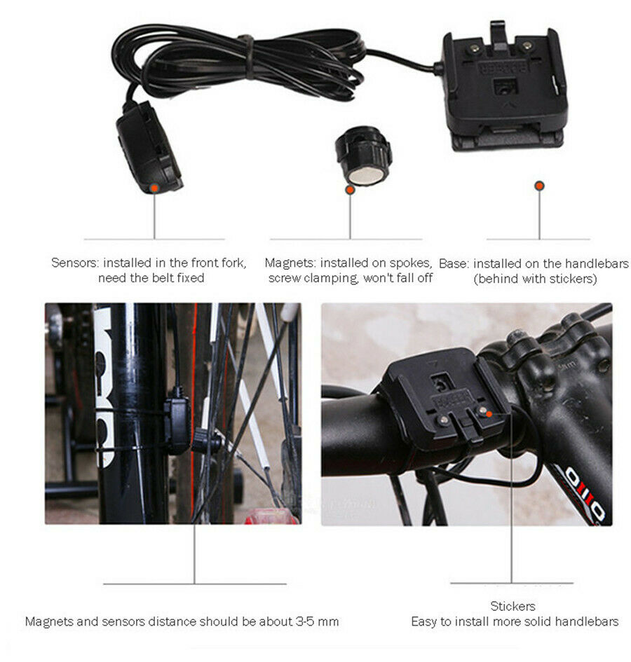 Motorcycle Bicycle Computer Speedometer Odometer Waterproof Multifunction Gauge