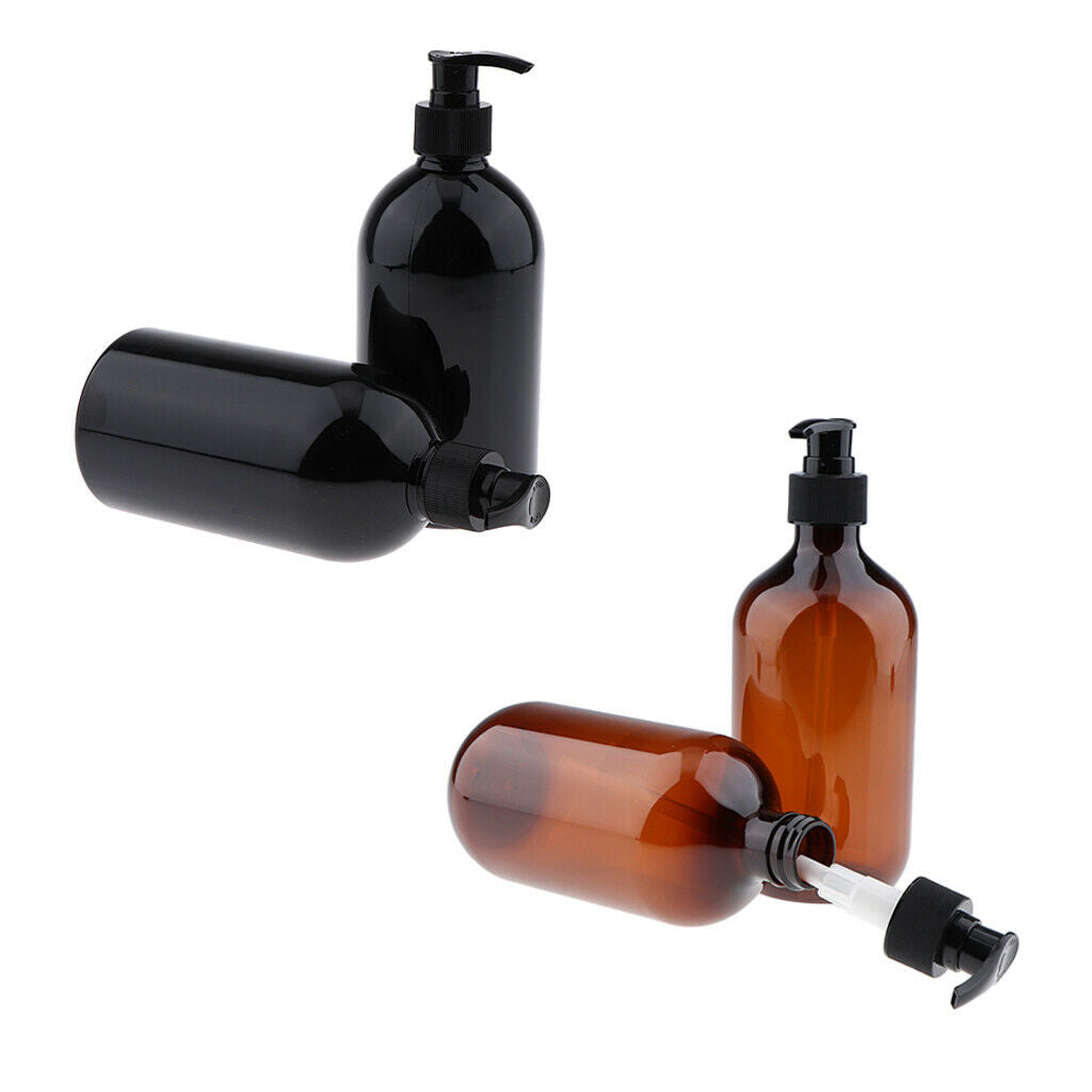 4x 500mL Plastic Empty Shampoo Conditioner Pump Bottles Dispenser Containers