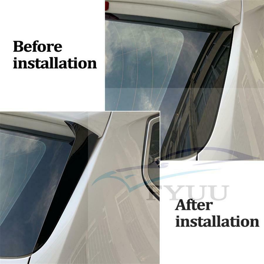 For 2011-2017 BMW X3 F25 Gloss Black Rear Window Spoiler Side Wing Cover Trim