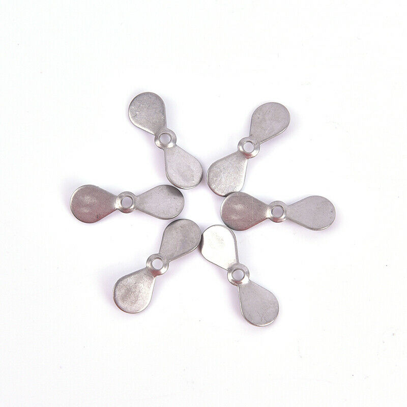 10pcs Stainelss Steel Propeller Blade for Fishing Lure / Popper / Spinner B BR