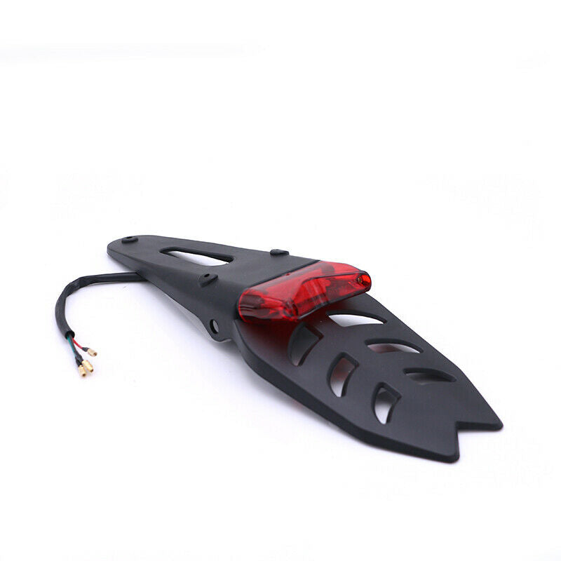 Off-road Dirt Bike Universal Motorcycle Red Rear Fender Brake Tail Light Lamp