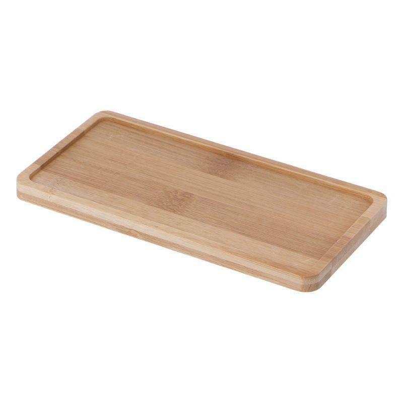 Rectangle Shape Bamboo Saucer Plant Tray Mini Plant Flower Pot Stand Favor Pot