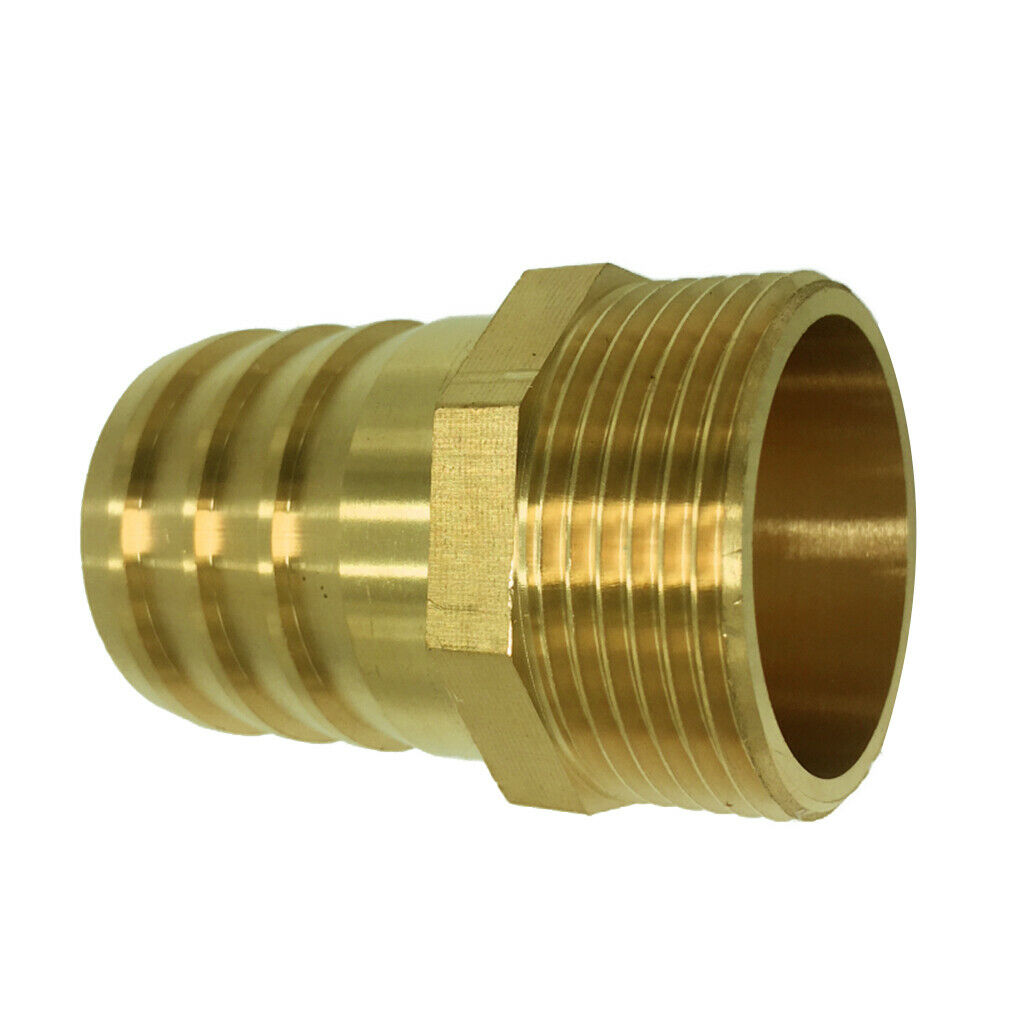 Brass Barbed Hose Fitting Connector Adapter Male Pipe 38mm Barb Dia