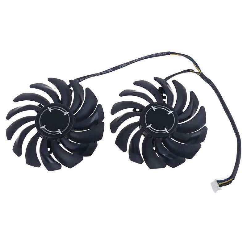 1 Pair 87mm PLD09210B12HH 4 Pin Graphics Video Card Cooling Fan for MSI RX 580