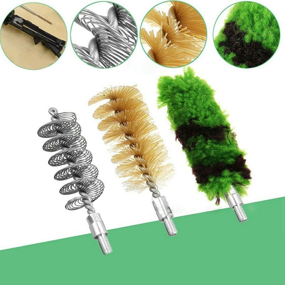 6 Pcs Aluminum Rod SHOTGUN Cleaning Brush Kit Set 12GA Gauge & BRUSH