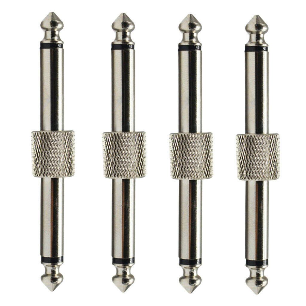4 Pcs 1/4 Inch Pedal to Pedal Coupler Guitar Effect Pedal Connector Straight