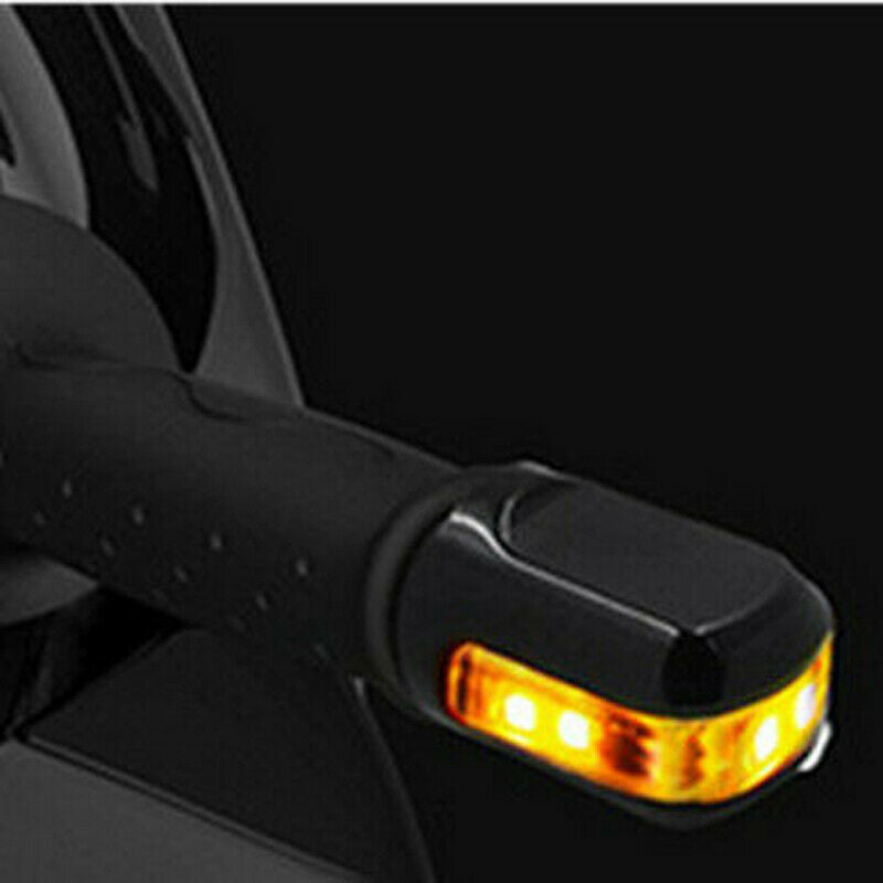 2PCS Motorcycle Scooter LED Turn Signal Light Indicator Blinker Handle Bar End