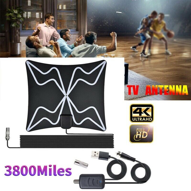 4K High Gain 3800 Miles Digital TV Antenna Amplifier Booster Active Indoor AerK7