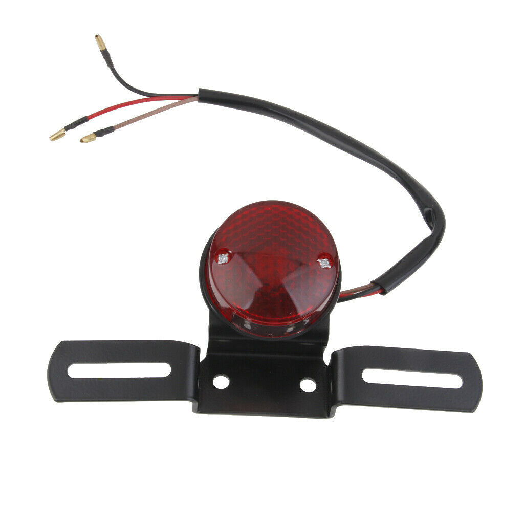 Motorbike Rear Tail Brake Stop Light Lamp For  Cafe Racer Chopper, Red