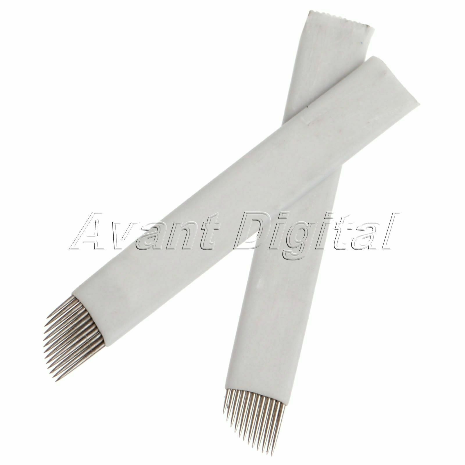 Manual MicrobladIing Tattoo Pen & 10pcs 12pin Blade Women Permanent Makeup Tool