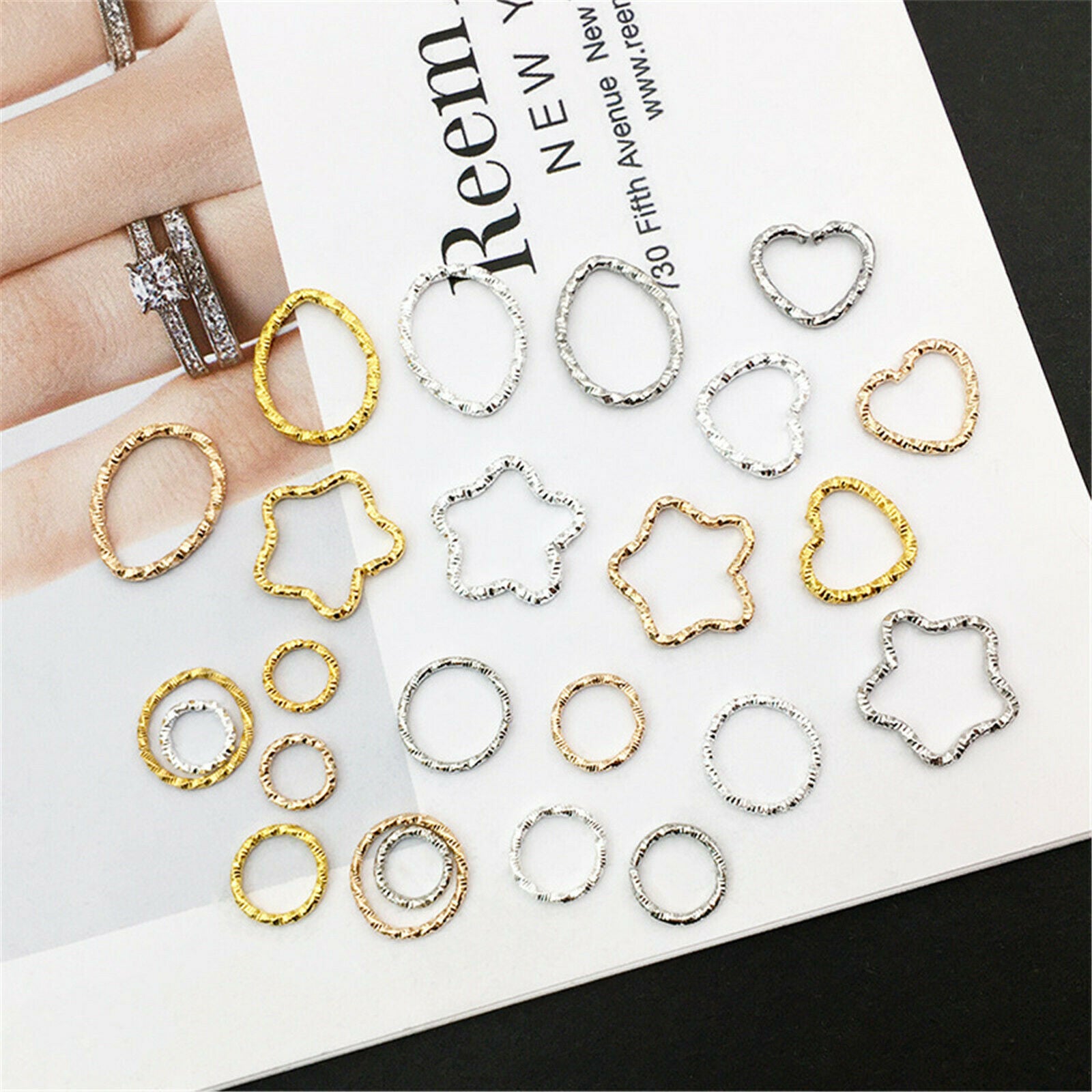 24 Pairs Geometric Hollowed Charms Alloy For Crafts Earring Making Drop Dangles