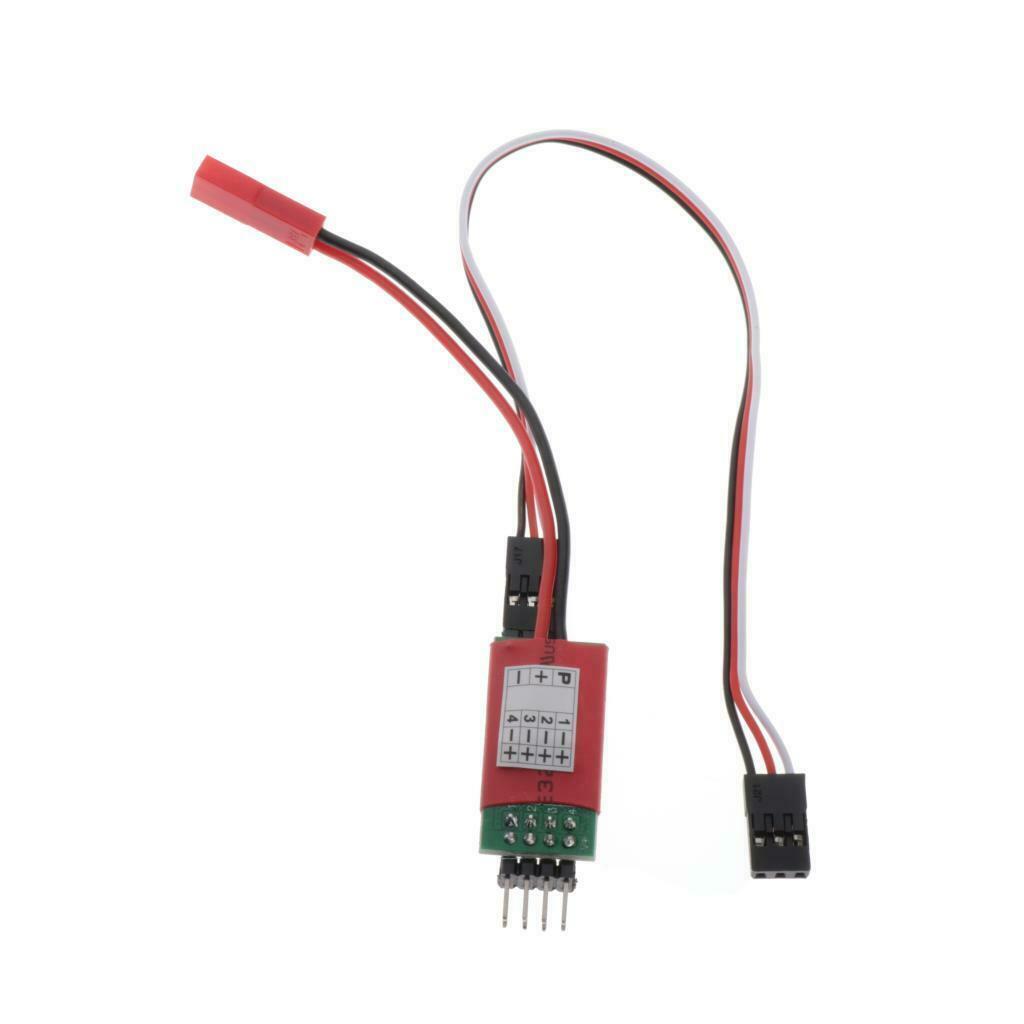 3CH indicator lights power supply 4 LEDs switch receiver for 1/10 1/8 RC car