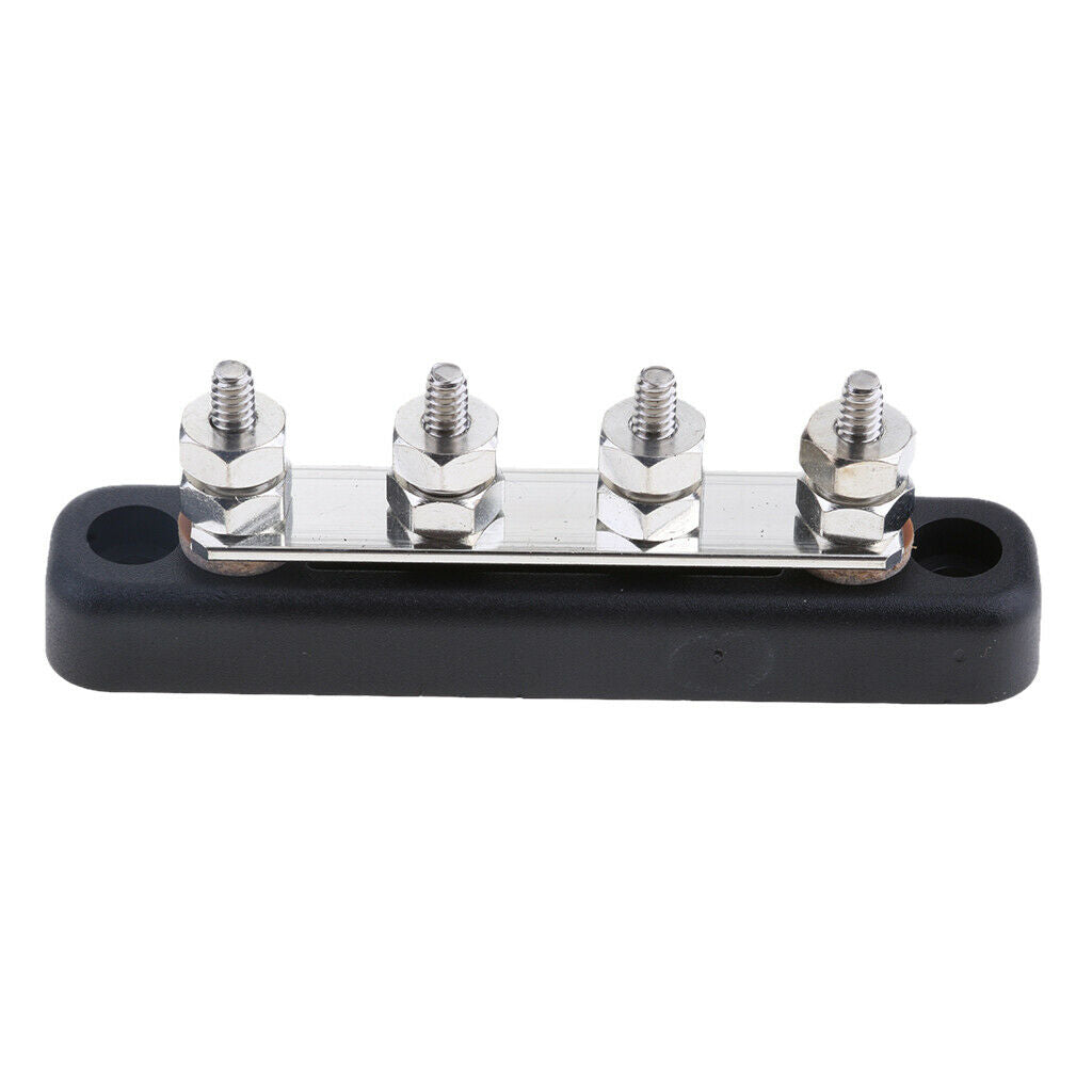 12v / 24v 4 way power distribution bus bar 4 studs 100A rated car