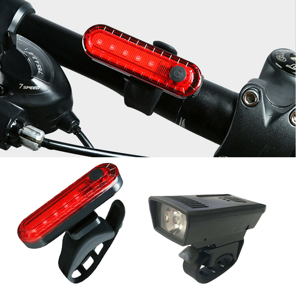 2 Packs Bike Flashlights Bicycle Back Taillight Cycling Headlight Rear Lamp