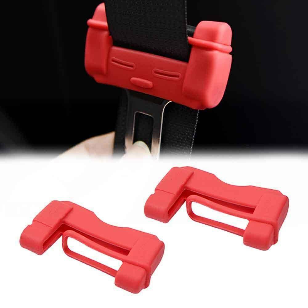 1X Car Safty Accessories Seat Belt Buckle Clip Silicone Anti-Scratch Cover ~