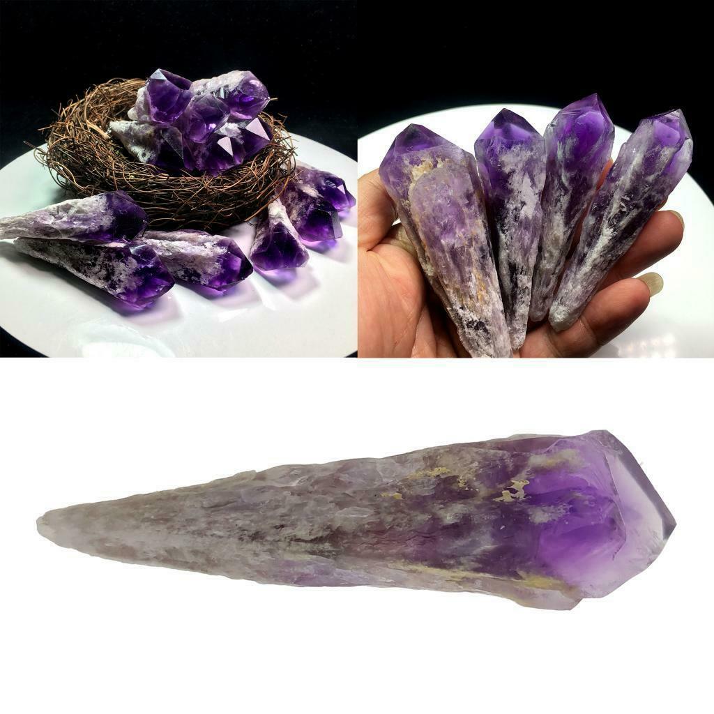 Purple Raw 20g Amethyst Cluster Natural Quartz Crystal Point Wand Ornaments