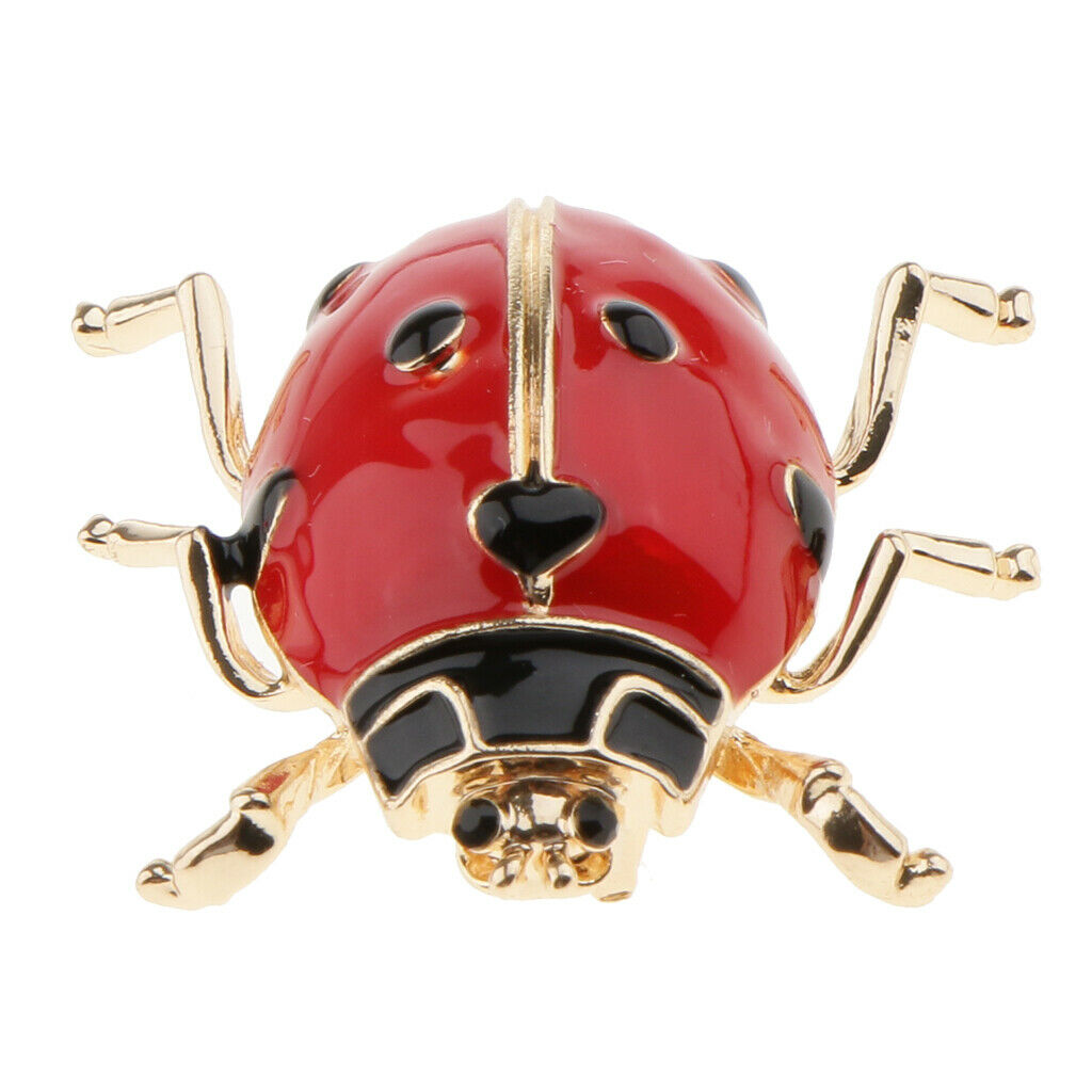 Enamel Ladybird Bug Insect Brooch Pin Womens Mens Fashion Jewellery Red