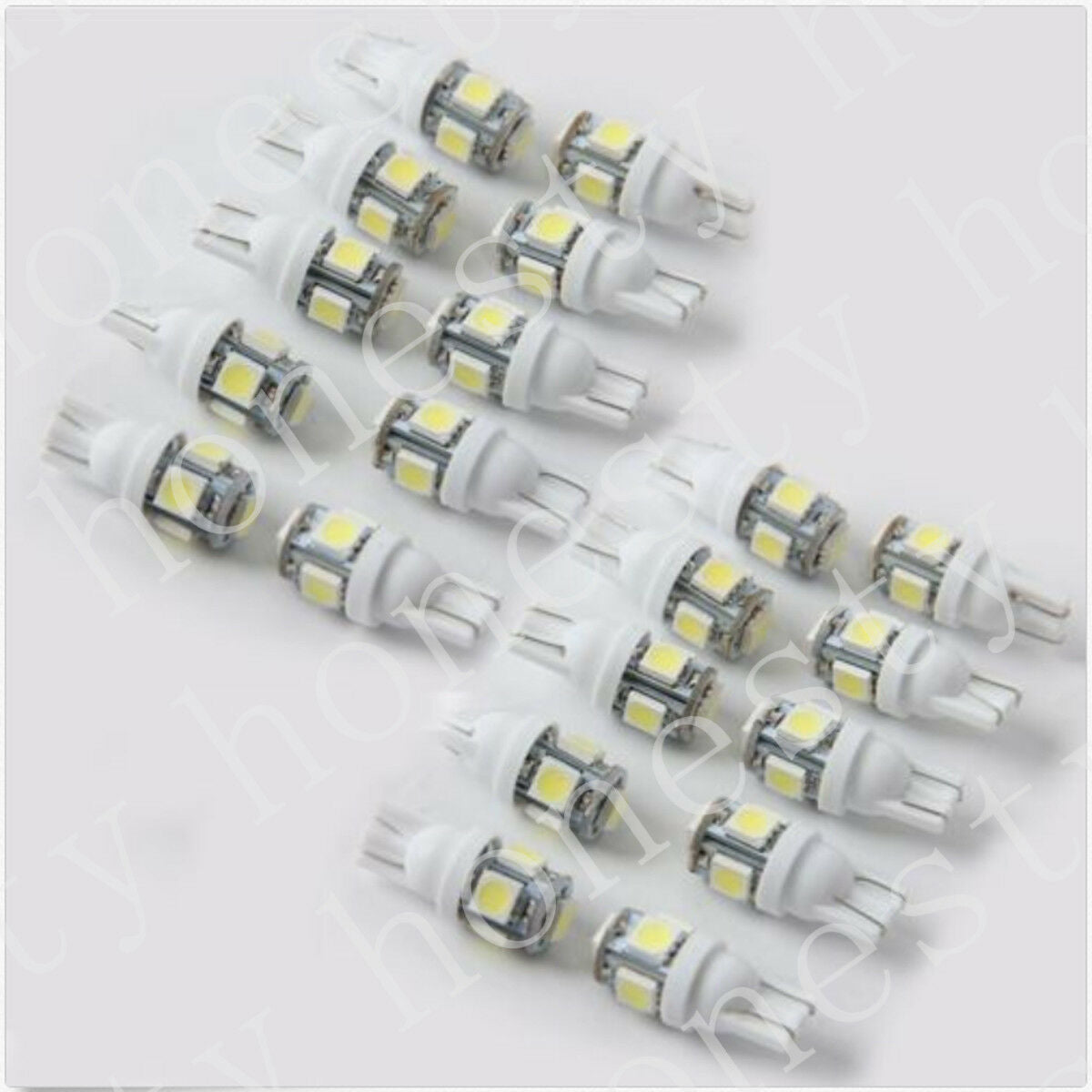 100Pcs Super White T10 Wedge 5-SMD 5050 LED Light bulbs W5W 2825 158 192 168 194
