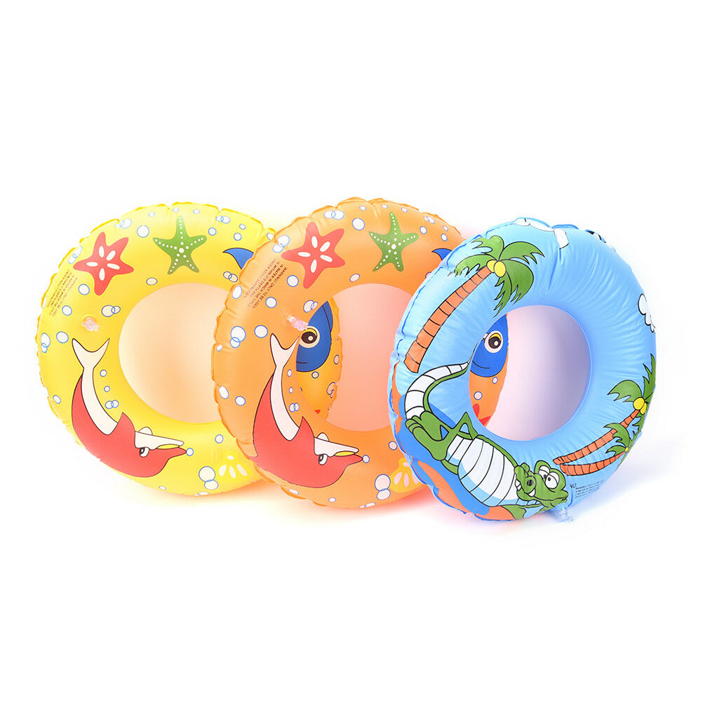 50cm Kids PVC Cartoon Printing Inflatable Float Swimming Ring Color Random WY1