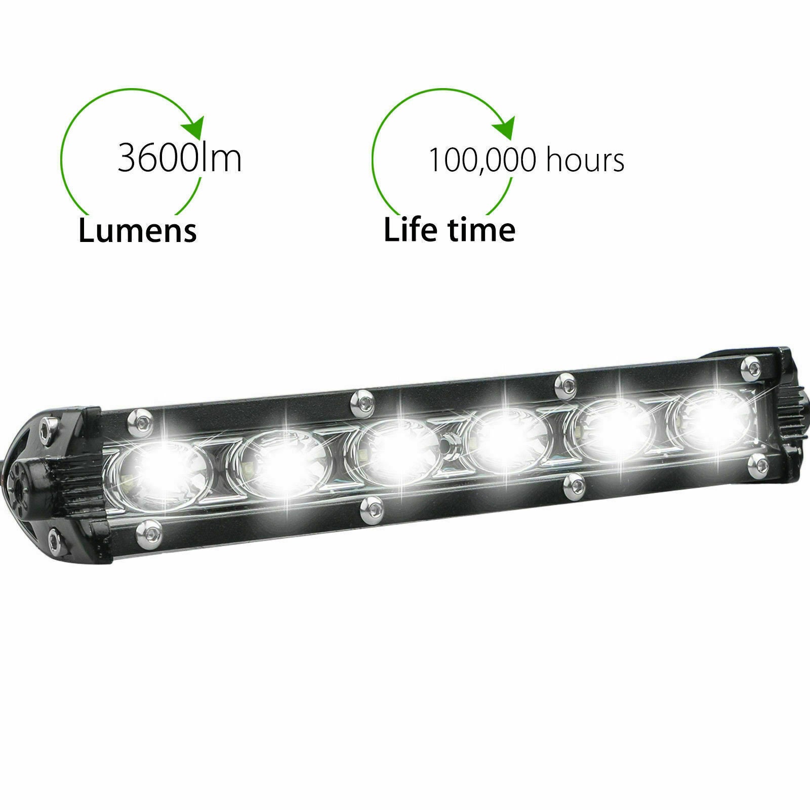 7'' 18W Spot LED Light Work Bar Lamp Driving for Fog Offroad SUV Car Boat Truck