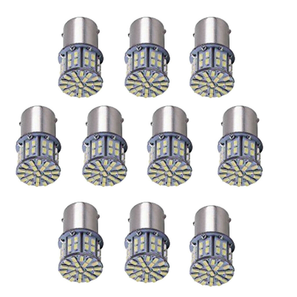 10Pcs Strobe 50SMD LED Car Turn Signal Tail Light Brake Backup Reverse Bulb